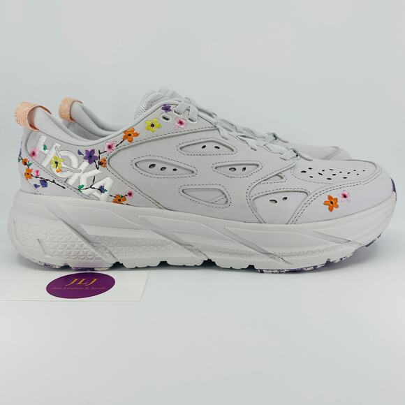Hoka One One Men's Clifton Leather 'Vibrant Bloom' Running Shoes Size 11.5